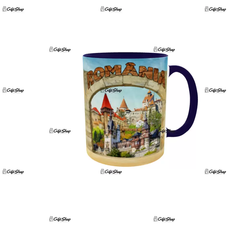 Castele din romania, cana ceramica, 330ml